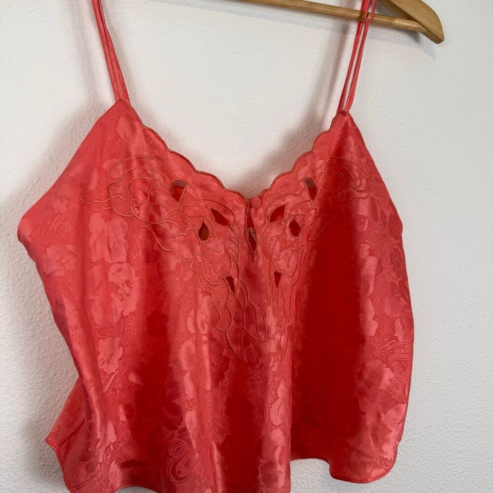 Vintage Victoria’s Secret Gold Label Coral Camisole Size Medium